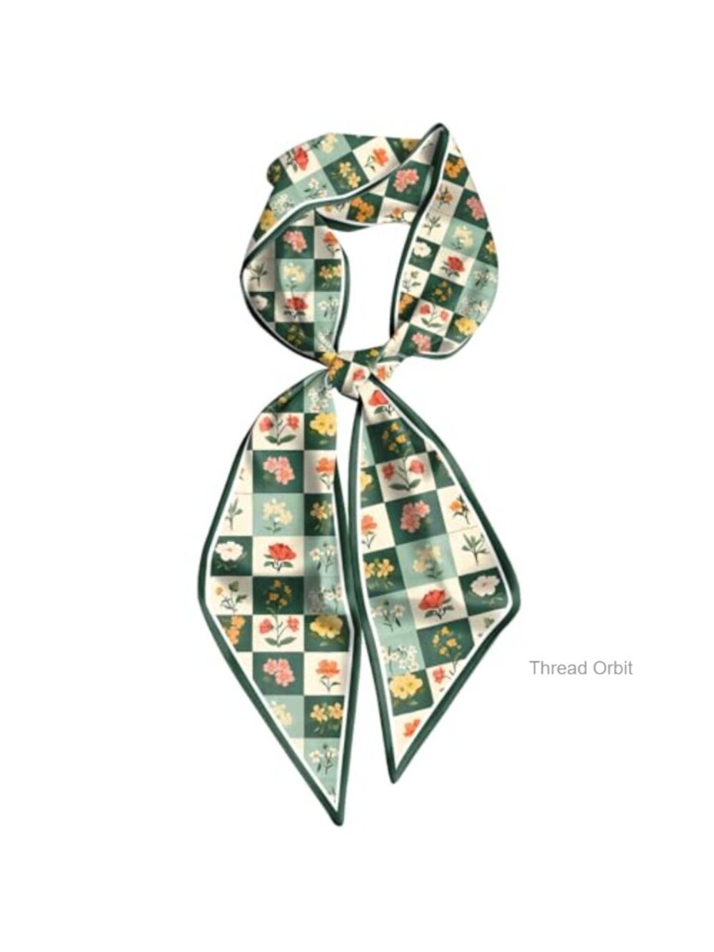 Long Satin Silk Feeling Hair Scarf Neck Wrap Handbag Accessory